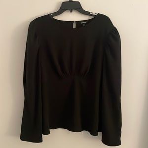 Express Black Peplum Long Sleeve Top XL NWT